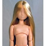 23植毛ヘッド　ホワイティ　センター分け　ナチュラルブロンド