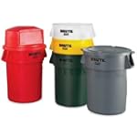 RUBBERMAID BRUTE Round Containers - White
