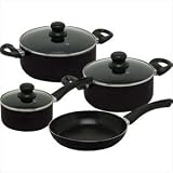 31AxOtFLMbL. SL160  New Vitalia Aluminum 7Pc Cookware Set dual layered non stick interior Cool touch ergonomic handles