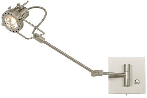 Single Spotlight Plug-in Steel Swing Arm Wall Lamp