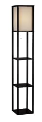 Adesso 3138-01 Wright 150-Watt 63-Inch Tall Floor Lamp with Silk Shade, Black