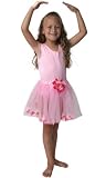 Girls Pink Flower Petal Fairy Ballerina Princess Tutu