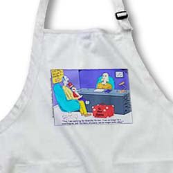Disability for Dummies - Medium Length Apron With Pouch Pockets 22w X 24l