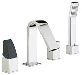 Produkt-Bild: Design Award 4-Loch Wannenrandarmatur, Griff schwarz, Serie FLAUTO
