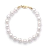 7 14k Yellow Gold 7.5-8mm (AAA) Akoya Pearl Bracelet