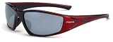 Crossfire 23233 RPG Black / Pearl Red Frame Safety Sunglasses with Silver Mirror Lenses