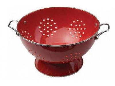 Gibson Colorsplash Loyola 3-Quart Colander with Chrome Handle, Red