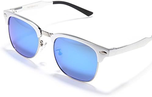 015 new retro men and women the same paragraph aluminum magnesium polarized sunglasses fashion sunglasses Colorful couple tide (Blue)