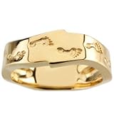 14k Yellow Gold Footprint Ring