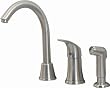 Baypointe, 8", Brushed Nickel Finish, Single Handle, Kitchen Wide Spread Faucet, With Spray