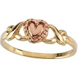 14K Yellow Gold Teen Heart Ring
