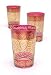 Moroccan Tea Glasses Smara Gold Red (Set of 6)