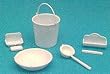 Miniature Chrysnbon Sink Accessories in White