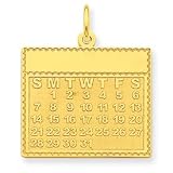 14k Monday the First Day Calendar Pendant