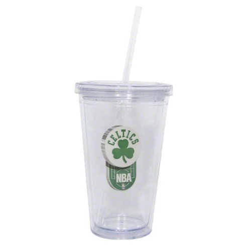 Boston Celtics Double Wall Tumbler with Straw