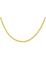 14k Gold 1.3mm Spiga Chain Necklace, 18"