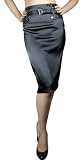 Satin Belted Skirt Burlesque Pencil Wiggle Pin-Up Rockabilly Smart-Work-To-Cocktail-Party Sizes 8-30