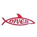Shark Diver Scuba Diving Sticker for Cars, Boats, and More Darwin Sticker Stickers Scuba Dive Diving Diver Fish Fishing Snorkel Snorkeling Stickers