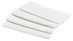 DII Solid Set of 4 Napkins, White