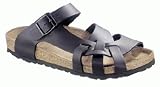Birkenstock slippers Pisa from Birko-Flor in Black with a regular insole