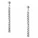 Drop Earrings Dangling in Diamond Cut 14K White Gold - Post Friction Backs