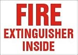 Fire Extinguisher Inside Decal Sign