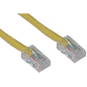 CAT5E, UTP, Bootless, 350MHz, Yellow, 1 ft