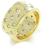 POP Star 14k Yellow Gold EP 3.4 CT CZ Ring size 8