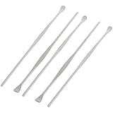 uxcell&reg; 5 Pcs Silver Tone Metal Earpicks Curette Ear Wax Remove Tool
