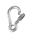Sports : Karabinerhaken mit Springverschluss und Kausche, Edelstahl A4 AISI 316, 6mm, 60x30mm (10 Stk.)