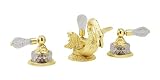 Phylrich K183_003 Polished Brass Swan Double Handle Widespread Bathroom Faucet from the Swan Series