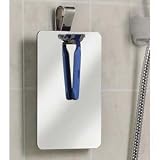 Better Living Products Griipa Suction Mount Fog-Free Shower Mirror, Stainless Steel