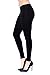 Khanomak Women's Basic High Waist Solid Full Length Cotton Leggings Pants