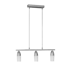 Trio-Leuchten 371910307 Energiespar-Pendelleuchte,3xE14,9W,Nickel matt,Glas opal matt