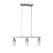 Trio-Leuchten 371910307 Energiespar-Pendelleuchte,3xE14,9W,Nickel matt,Glas opal matt