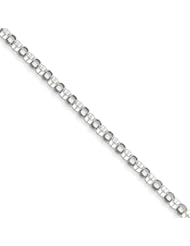 14k White Gold Polished Fancy Link Bracelet