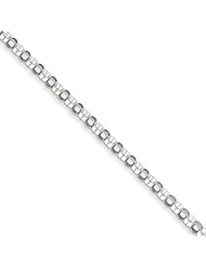 14k White Gold Polished Fancy Link Bracelet, Best Quality Free Gift Box Satisfaction Guaranteed