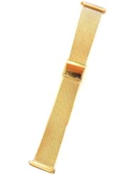 Mesh Gold Color Watchband 20-22mm Spring Ends Fits Skagen, Ann Klien