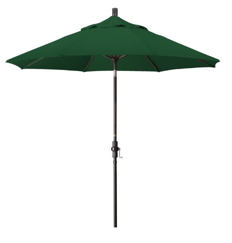 California Umbrella 9-Feet Aluminum Market Umbrella with Bronze Pole, Forest Green