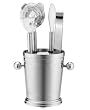 Martha Stewart Barware Collection Stainless Steel Cocktail Set Mini Ice Bucket with Bar Tools