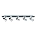 Comet Halogen Black And Chrome Spot Light Bar 5 X 50 Watt Gu10 Bulbs