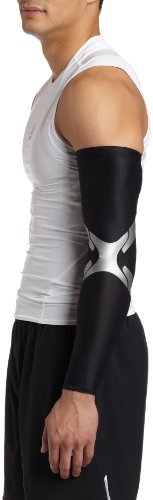 adidas Men's Techfit Powerweb Compression Elbow Sleeve (Black, Light Onix, Medium)
