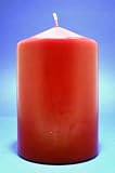 Stumpenkerze, glatt Rot