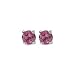 0.30 Carat Genuine Pink Tourmaline Sterling Silver Stud Earrings