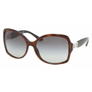 Bvlgari BV8065 879 8G Sunglasses Top Havana On Black Frame With Gray Gradient Lens Size 60-17-135