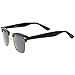 zeroUV - Premium Half Frame Horn Rimmed Sunglasses with Metal Rivets