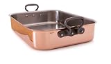 31AzSOBul9L. SL160  Mauviel Mheritage 150c 6509.30 11.8 X 8.36 Inch Rectangular Roasting Pan with Cast Iron Handle