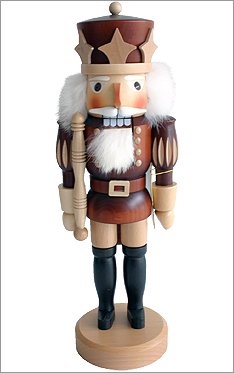 Natural Wood Finish Prince with Stars Nutcracker