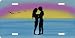 AIRBRUSHED LICENSE PLATES - BEACH COUPLE - #226