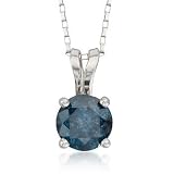 .50 Carat Blue Diamond Pendant Necklace In 14kt White Gold. 18